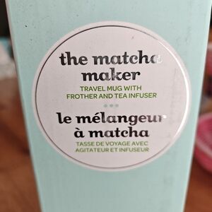 New in box David's Tea mint green matcha maker travel mug